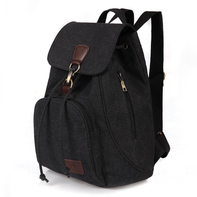 Preppy Style Canvas Backpack