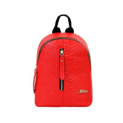 Women's Crocodile Patterned Backpack